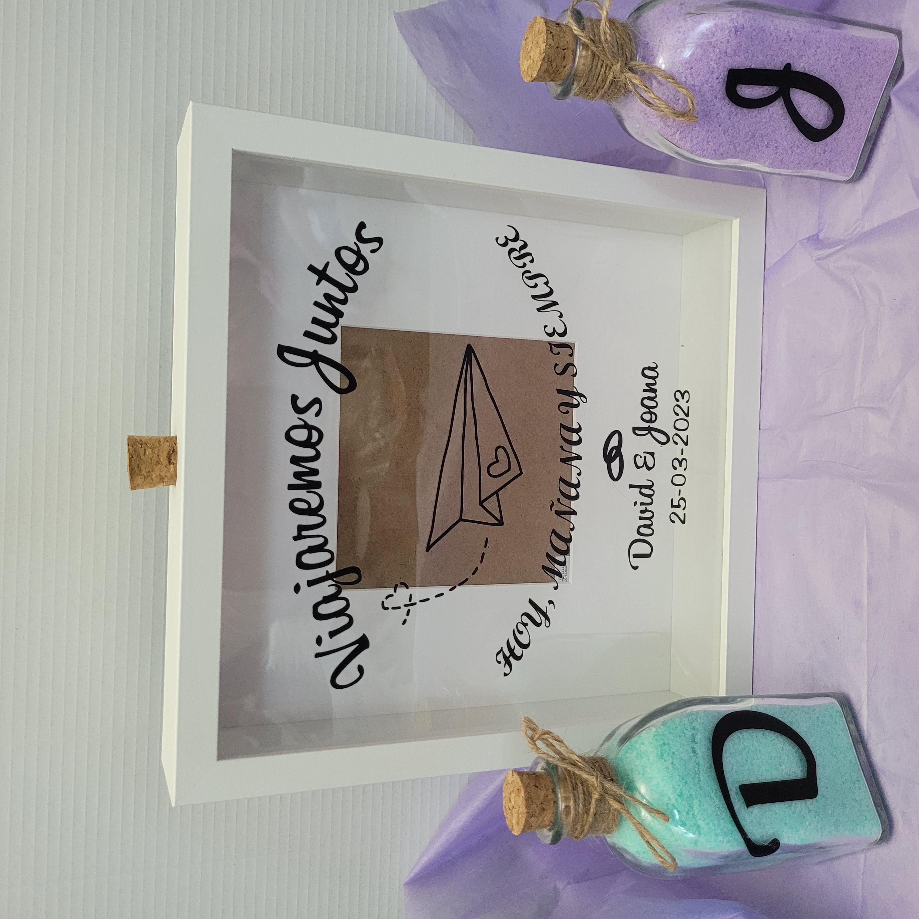 Ritual de arena para bodas personalizado Viajaremos Juntos