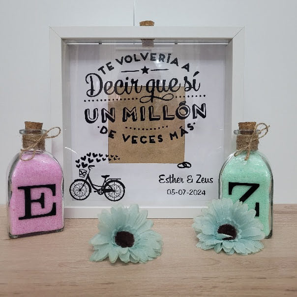 Ritual de arena para bodas personalizado Te volvería a decir que si