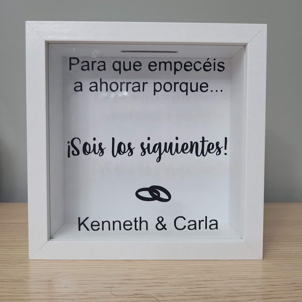 Hucha Sois los siguientes Modelo "Para que empeceís a ahorrar"