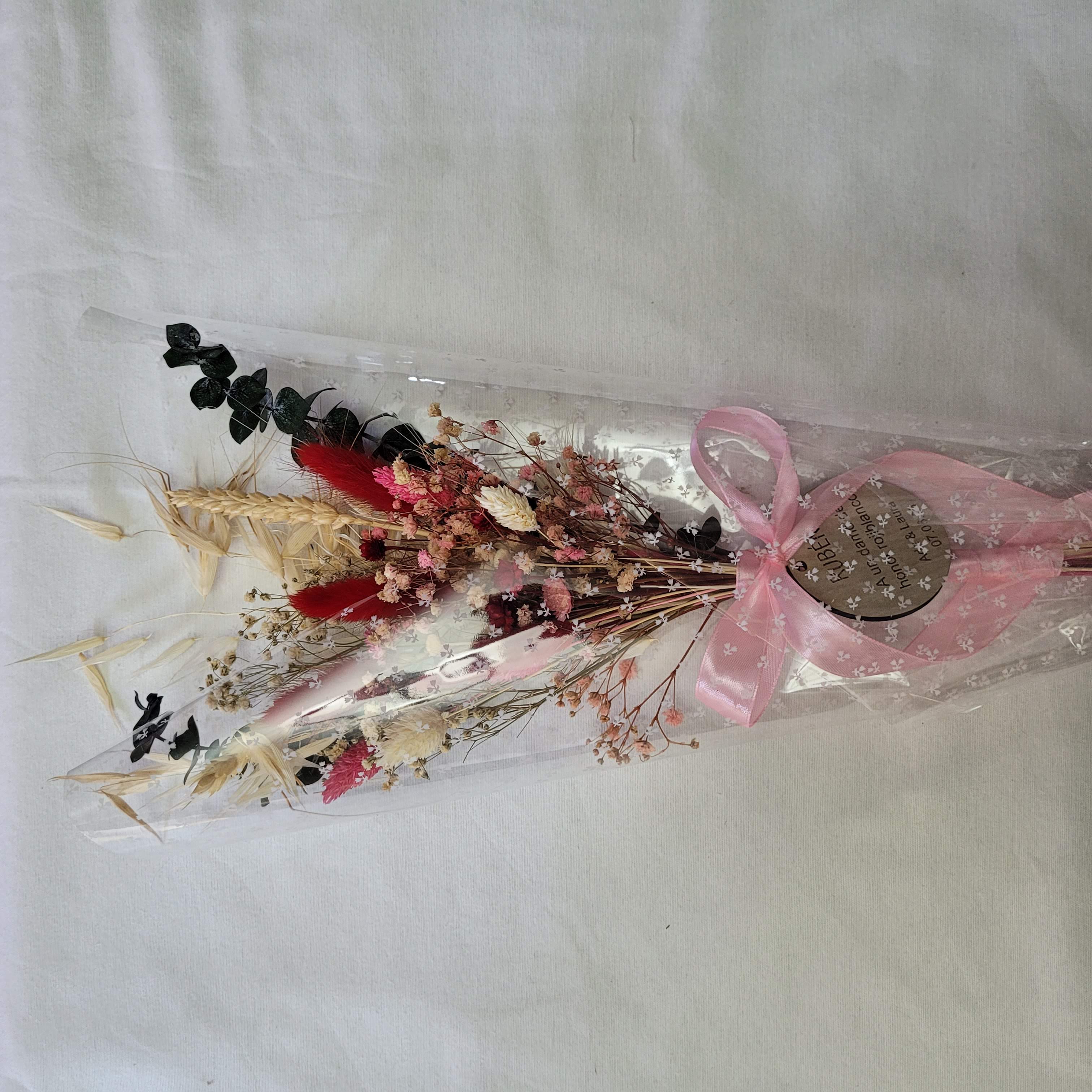 Ramo flores preservadas con chapa personalizada