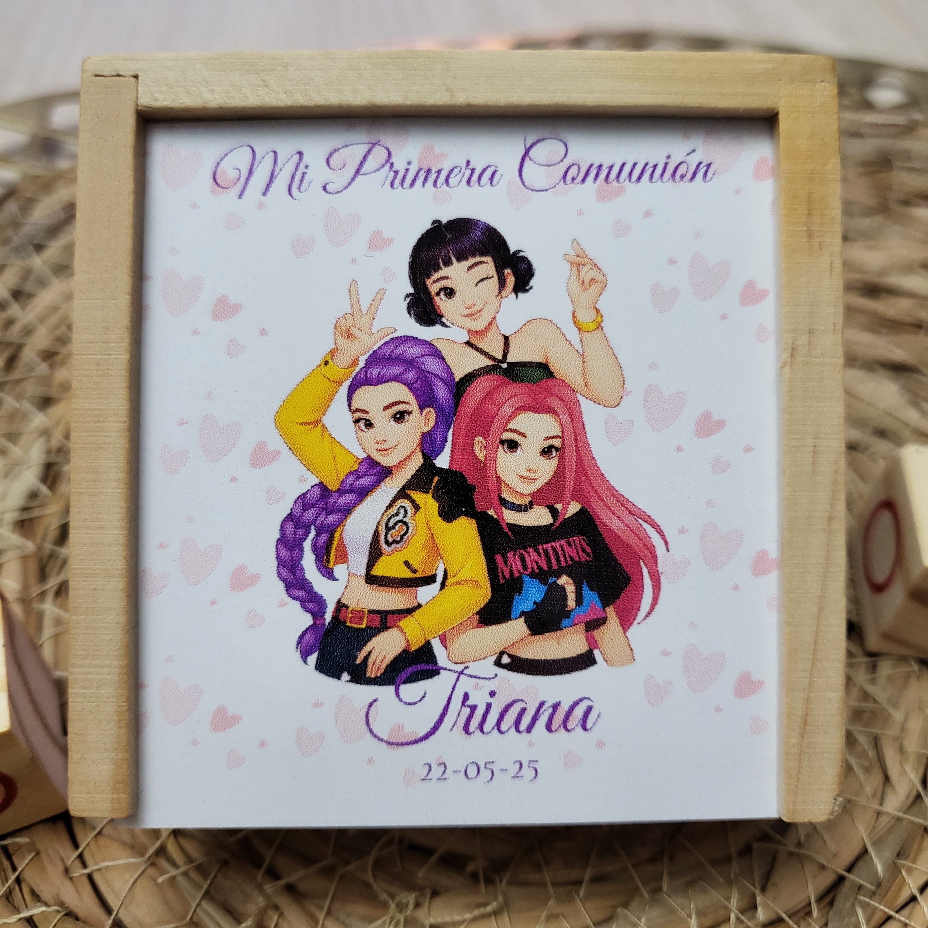 Tres en Raya Personalizado en Madera  Modelo K-pop – Un Recuerdo para Siempre