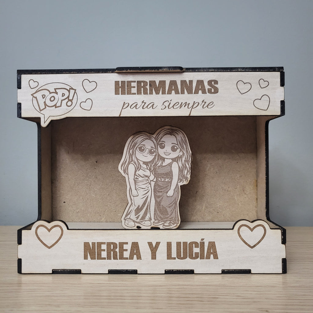 🌟 Caja Funko Personalizada de Madera – Regalo Único para Bodas, Comuniones y Eventos