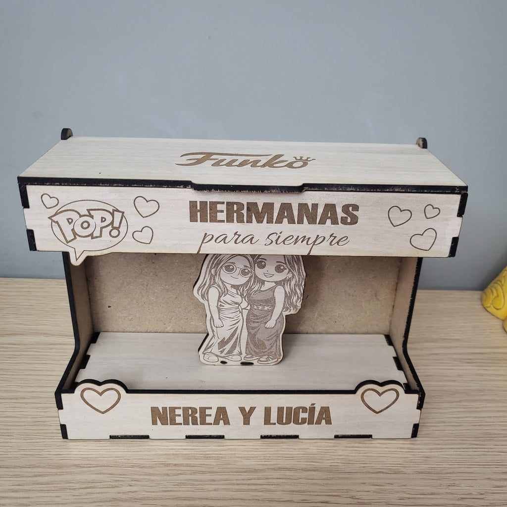 🌟 Caja Funko Personalizada de Madera – Regalo Único para Bodas, Comuniones y Eventos