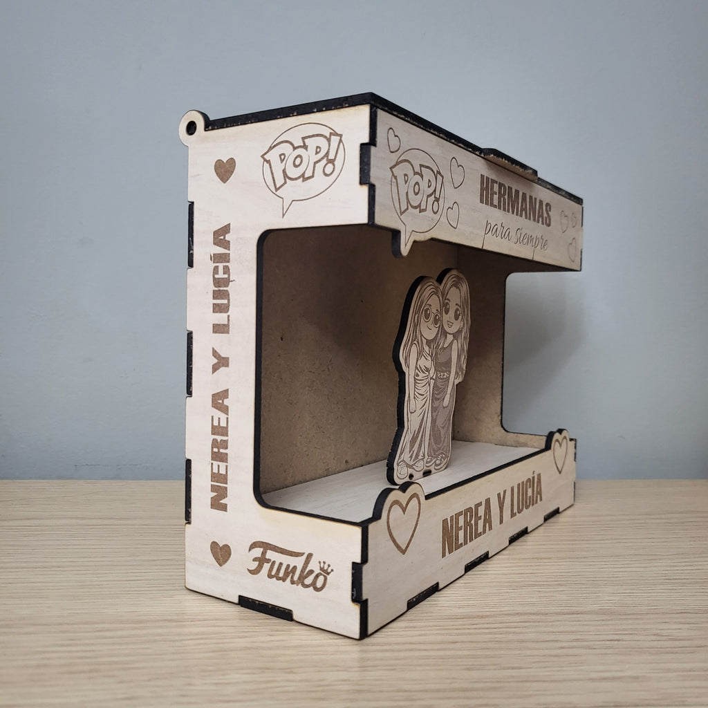 🌟 Caja Funko Personalizada de Madera – Regalo Único para Bodas, Comuniones y Eventos