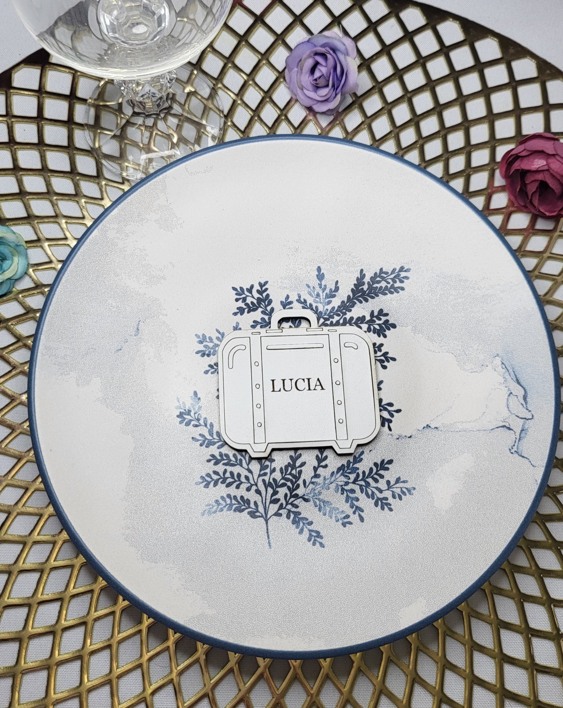 Marcasitios blanco maleta