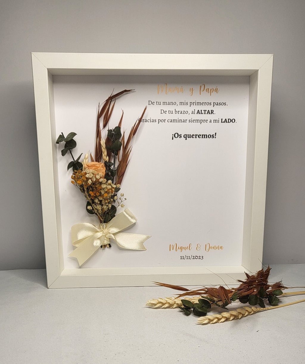 Cuadro flores preservadas "modelo otoñal"