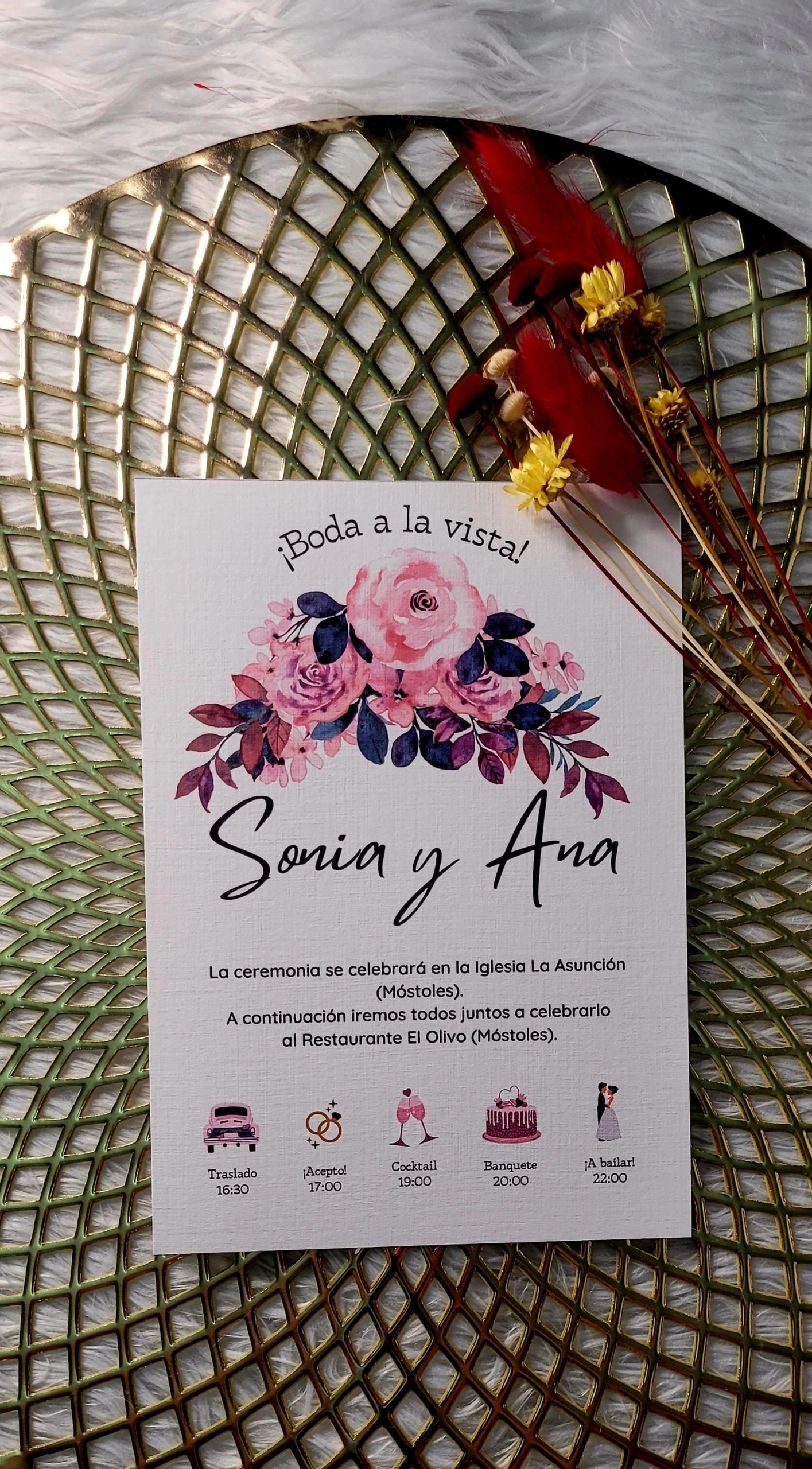 Invitación modelo alejandrita