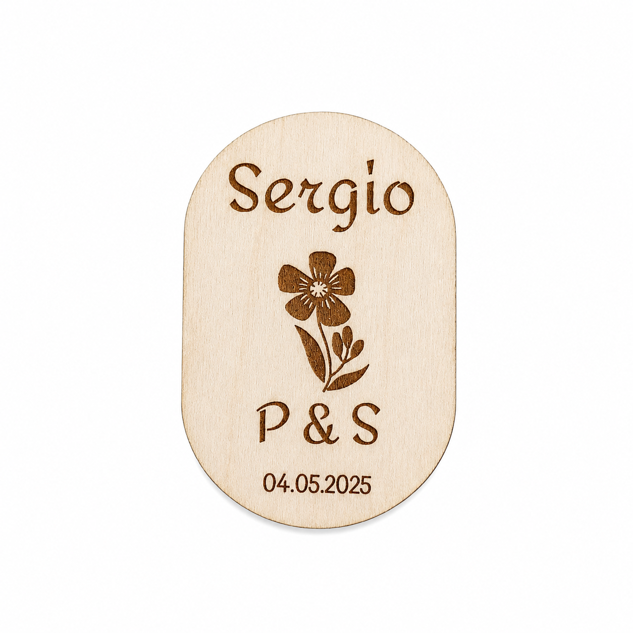 Marcasitios Personalizados de Madera con Imán para Bodas y Eventos