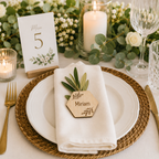 Marcasitios Hexagonal Personalizado con Imán para Bodas y Eventos