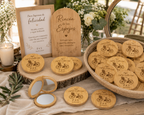 Espejo de Bambú con Tapa Personalizado para Invitadas de Boda | Modelo Bici | Grabado Láser | Nelu Dreams