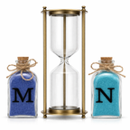 Reloj Pequeño de Arena Personalizado para Boda con 2 Frascas | Ritual de Arena