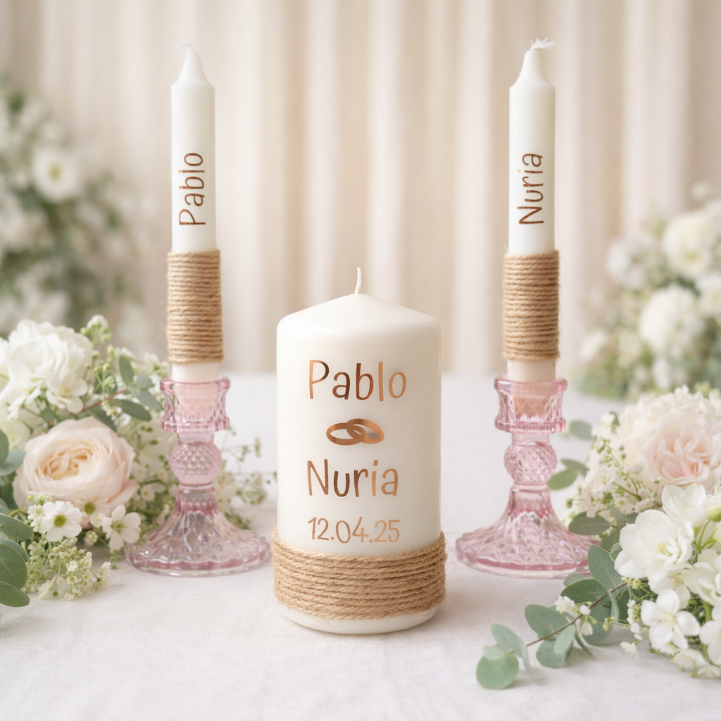 Ritual de la Luz para Boda Personalizado | Velas Personalizadas | nelu.dreams
