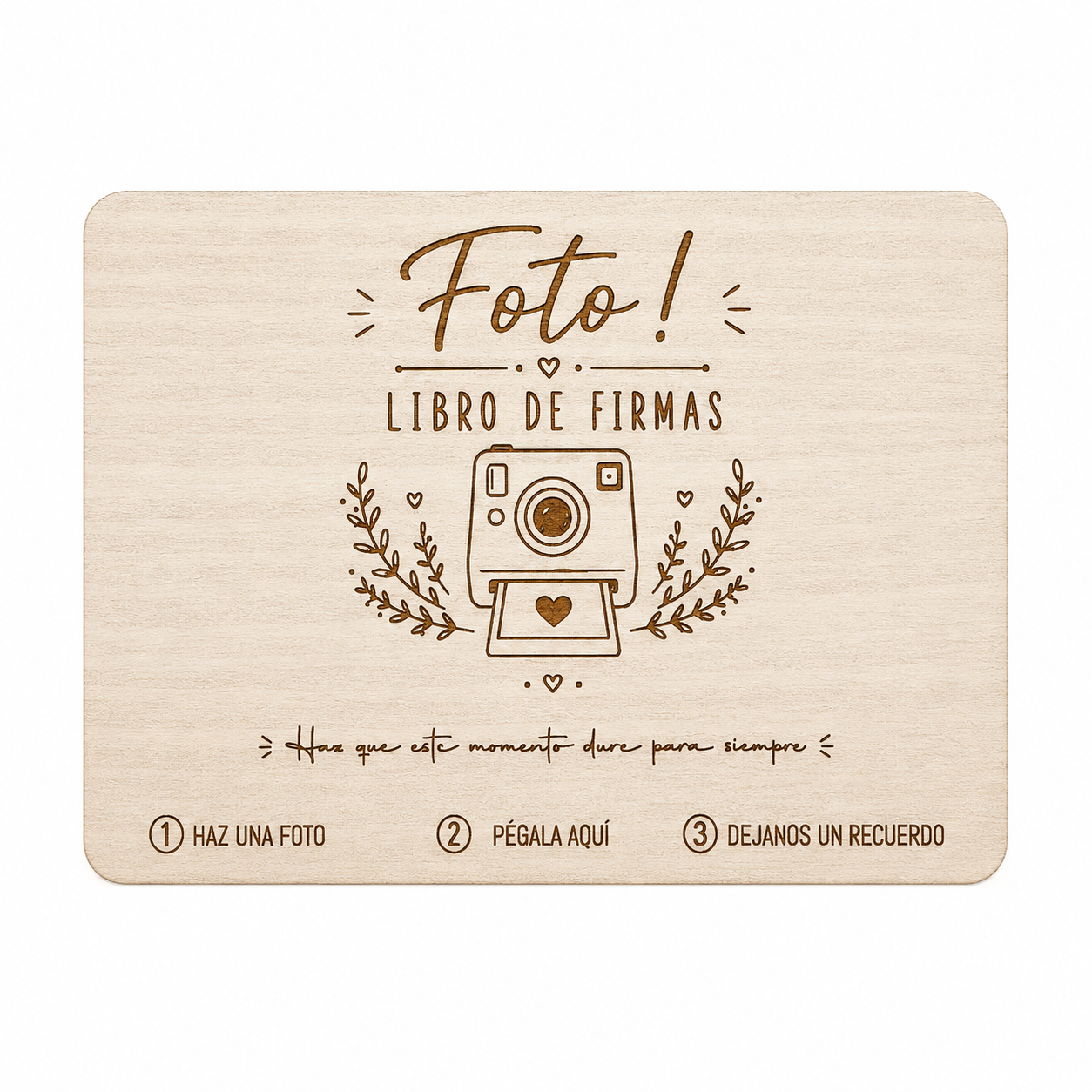 Cartel Personalizado para Libro de Firmas de Boda | Disponible en Vertical y Horizontal | Con o Sin Soporte