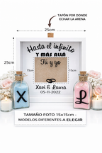 Ritual de arena para bodas personalizado Hasta el infinito