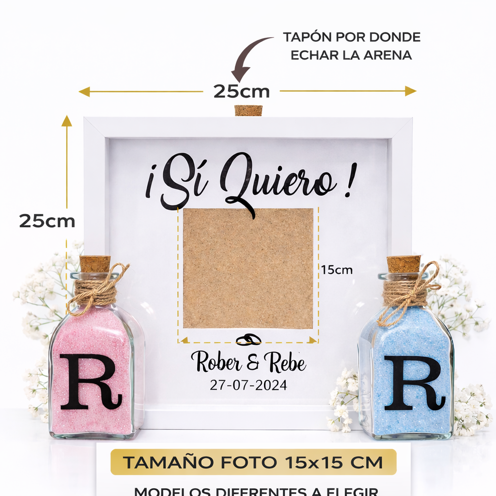 Ritual de arena para bodas personalizado Si Quiero