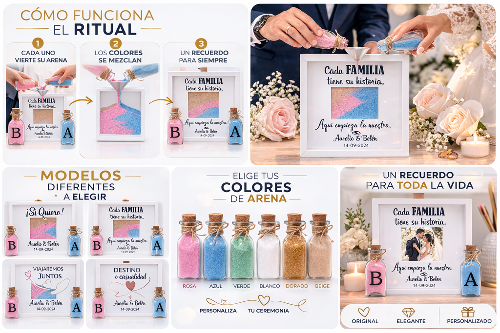 Ritual de arena para bodas personalizado Destino o casualidad
