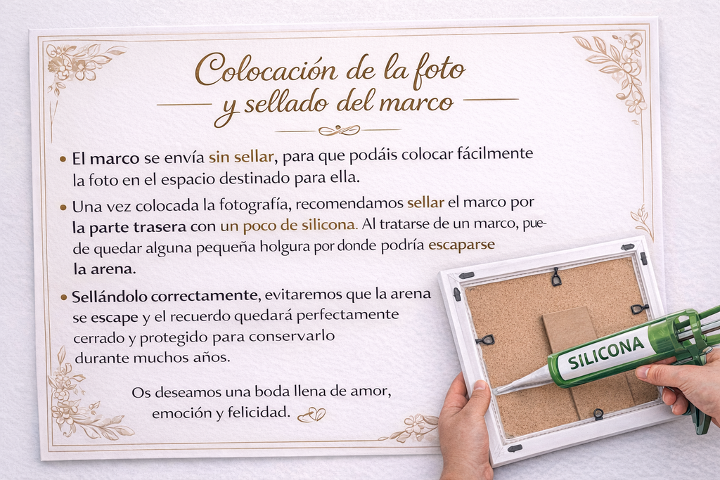 Ritual de arena para bodas personalizado Destino o casualidad