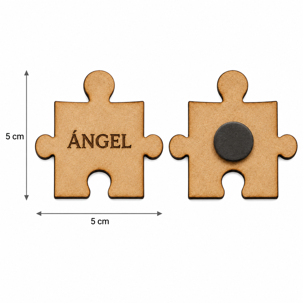 Marcasitios Puzzle Personalizado con Nombre para Bodas y Comuniones
