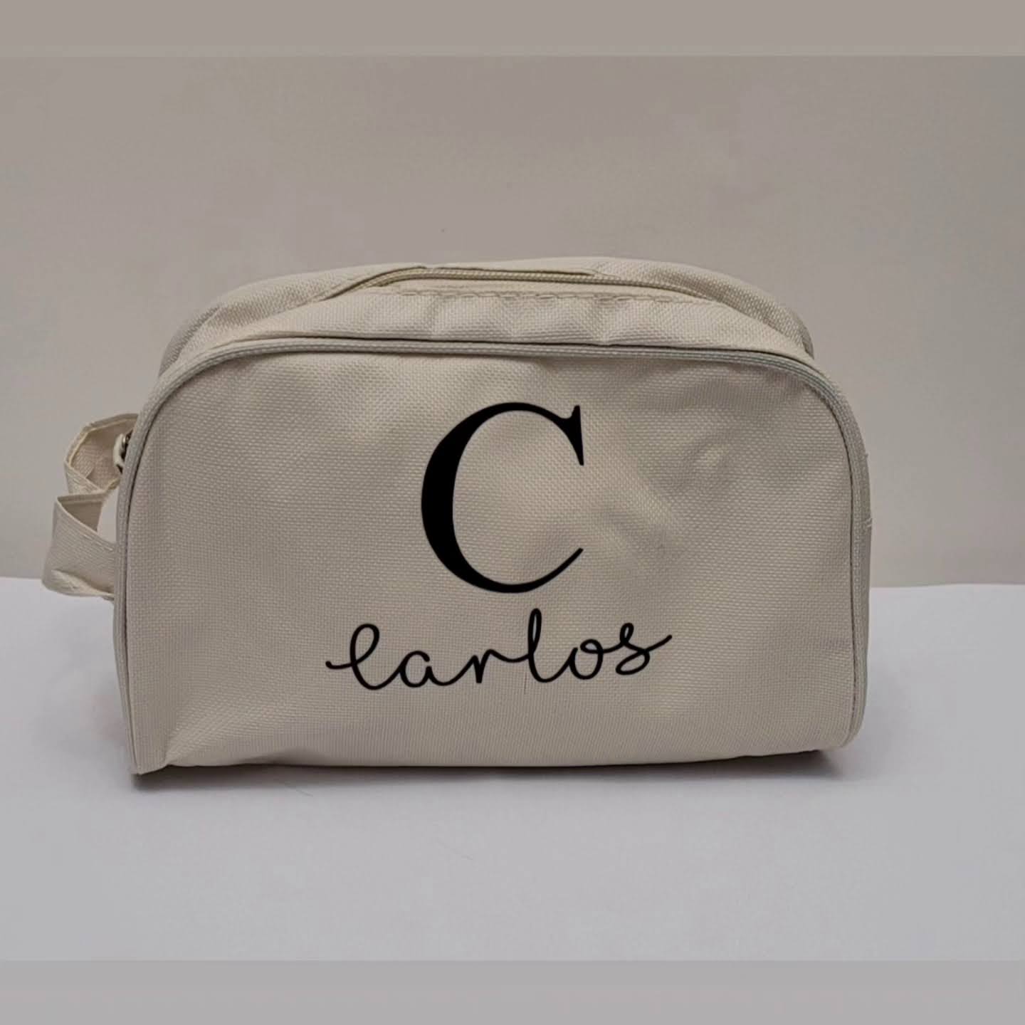 Neceser personalizado beig y negro