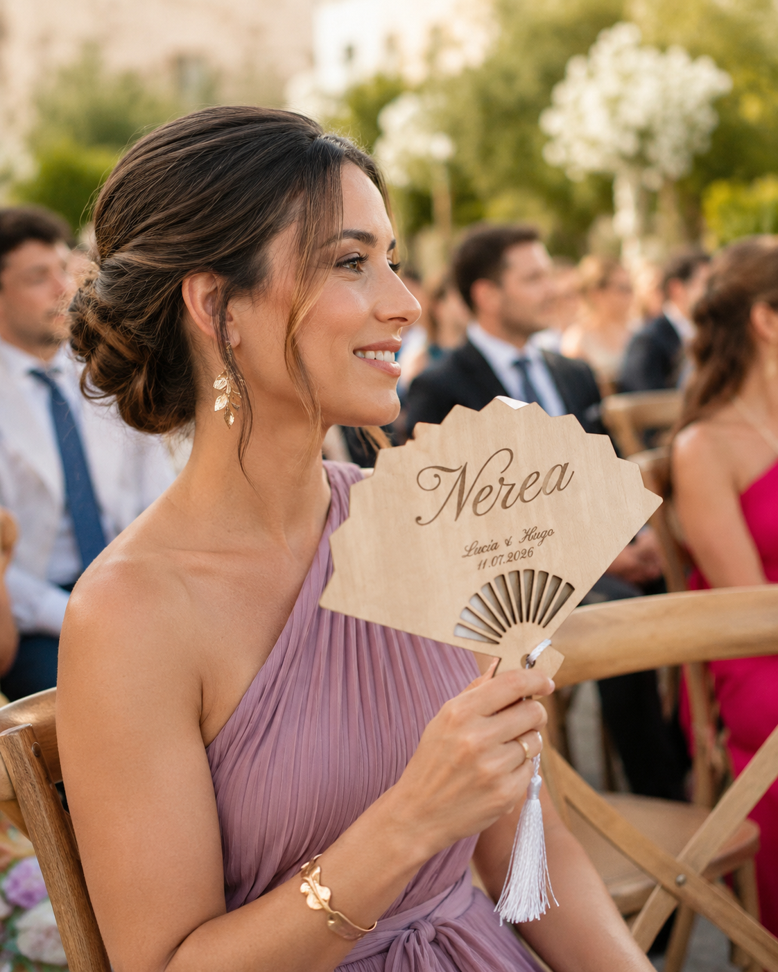 Abanico de Madera Personalizado para Bodas | Detalle para Invitados